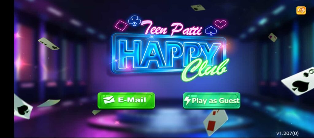 Teen Patti Happy Club Interface